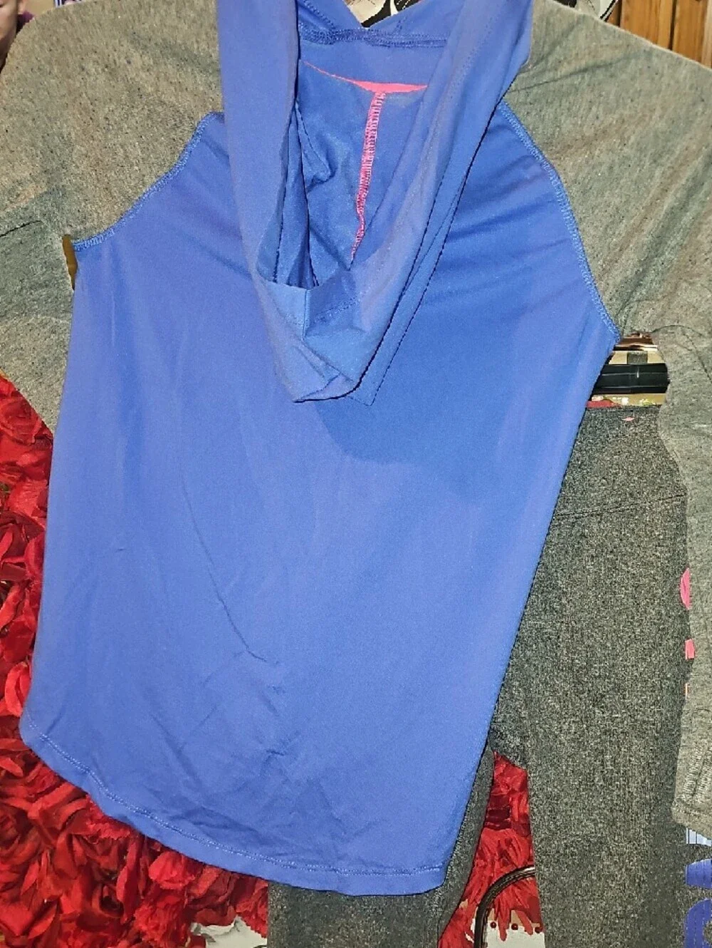 SO 'Stay Strong' Athletic Long Sleeve Tee & Pants Set - Blue, Gray, Pink Size 12